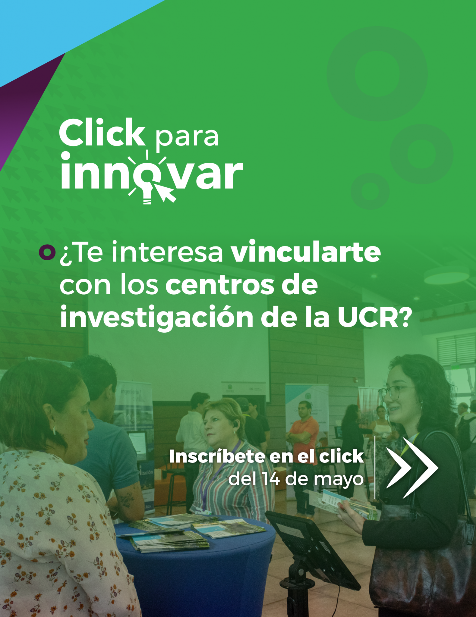 Click para innovar: ¿Te interesa vincularte con los centros de investigación de la UCR?